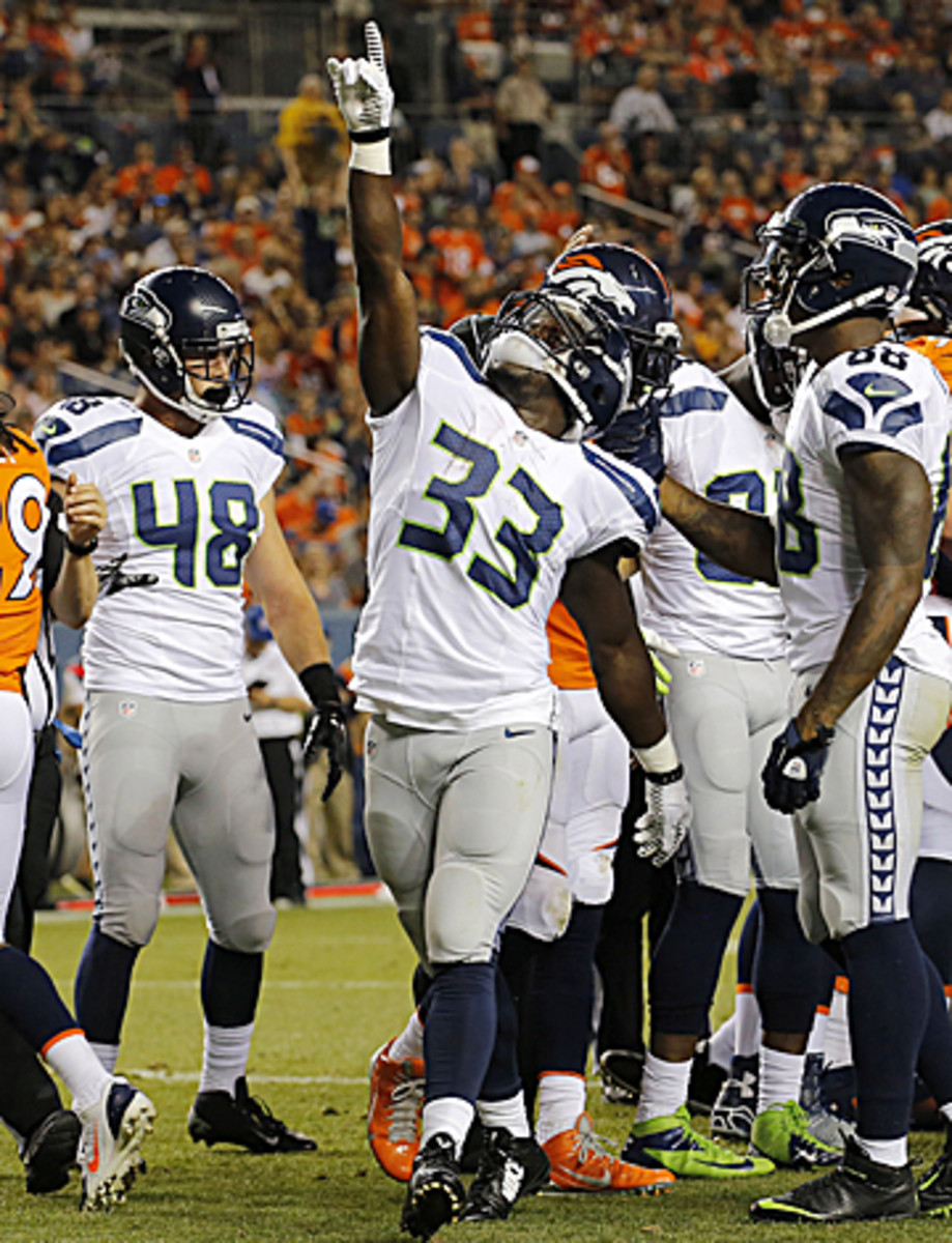 The arrow is pointing up for Christine Michael, who might be too good to stay on Seattle's bench again. (Jack Dempsey/AP)
